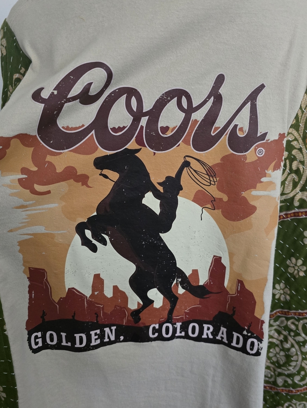 Upcycled Coors Banquet Beer Graphic Tee, OS - Picture 6 of 6